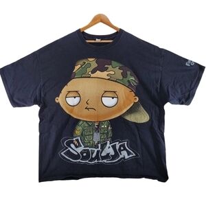 Vtg Changes T Shirt Men 3XL Stewie Griffin Soul'ja Family Guy Black USA Made Y2K